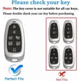 thumbnail image 2 of Key Fob Cover Compatible with Hyundai Sonata Santa Fe Tucson 2020-2023 7 Button TPU Keychain Case Holder Protector,A:black, 2 of 6