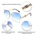 thumbnail image 4 of Gafas de sol clásicas sin montura FEISEDY B2567 con montura metálica para mujer, 4 of 9