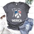 thumbnail image 2 of Miniature Schnauzer Merica Shirt Patriotic Schnauzer Dog Tee 4th of July Schnauzer Shirt Schnauzer Shirt Miniature Schnauzer Gift, 2 of 6