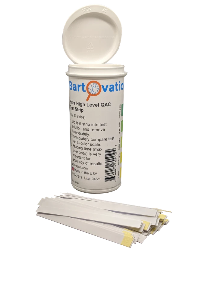 CRESTIN- Very High-Level Quaternary Ammonium (Qac, Multi Quat) Test Strips, 0-10,000 Ppm