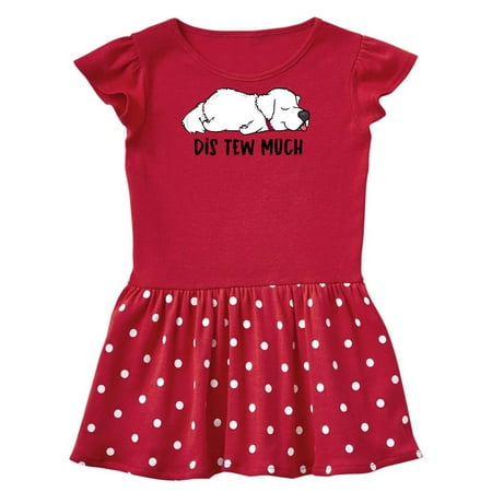 

Inktastic Napping Dis Tew Much Great Pyrenees Gift Toddler Girl Dress