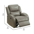 thumbnail image 5 of 40 Inch Leatherette Power Recliner with USB Port Gray, 5 of 5