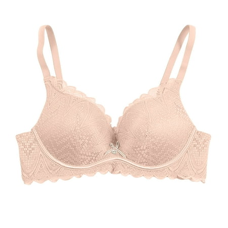 Bigersell Bras for Women Padded Clearance Women s Lace Patchwork Bra with Breathable and Sagging Lightweight Underwear Balconette Bra Style F-1072 Gray 34/75