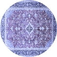 thumbnail image 1 of Ahgly Company Indoor Round Medallion Blue Traditional Area Rugs, 8' Round, 1 of 4