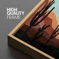 thumbnail image 5 of IDEA4WALL Extra Large Framed Canvas Print Wall Art Desert Sunset with Cacti Artwork Nature Wilderness Antique Retro Fine Art Decorative Multicolor for Home Decoration - 60"x20", 5 of 5