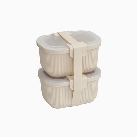 Mainstays Food Storage Container, 2PK, Beige