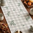 thumbnail image 6 of Smile Pumpkin Eucalyptus Leaves Thanksgiving Buffalo Plaid Fall Table Runner 13 x 72, 6 of 9
