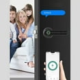 thumbnail image 5 of 4 in 1 Smart Lock,Fingerprint Door Lock with Handle/Biometric Keyless Door Locks with Passcodes/Key/Tuya APP Remote Control/Smart Knobs for Bedroom Home Hotel Office Apartment, Black, 5 of 10