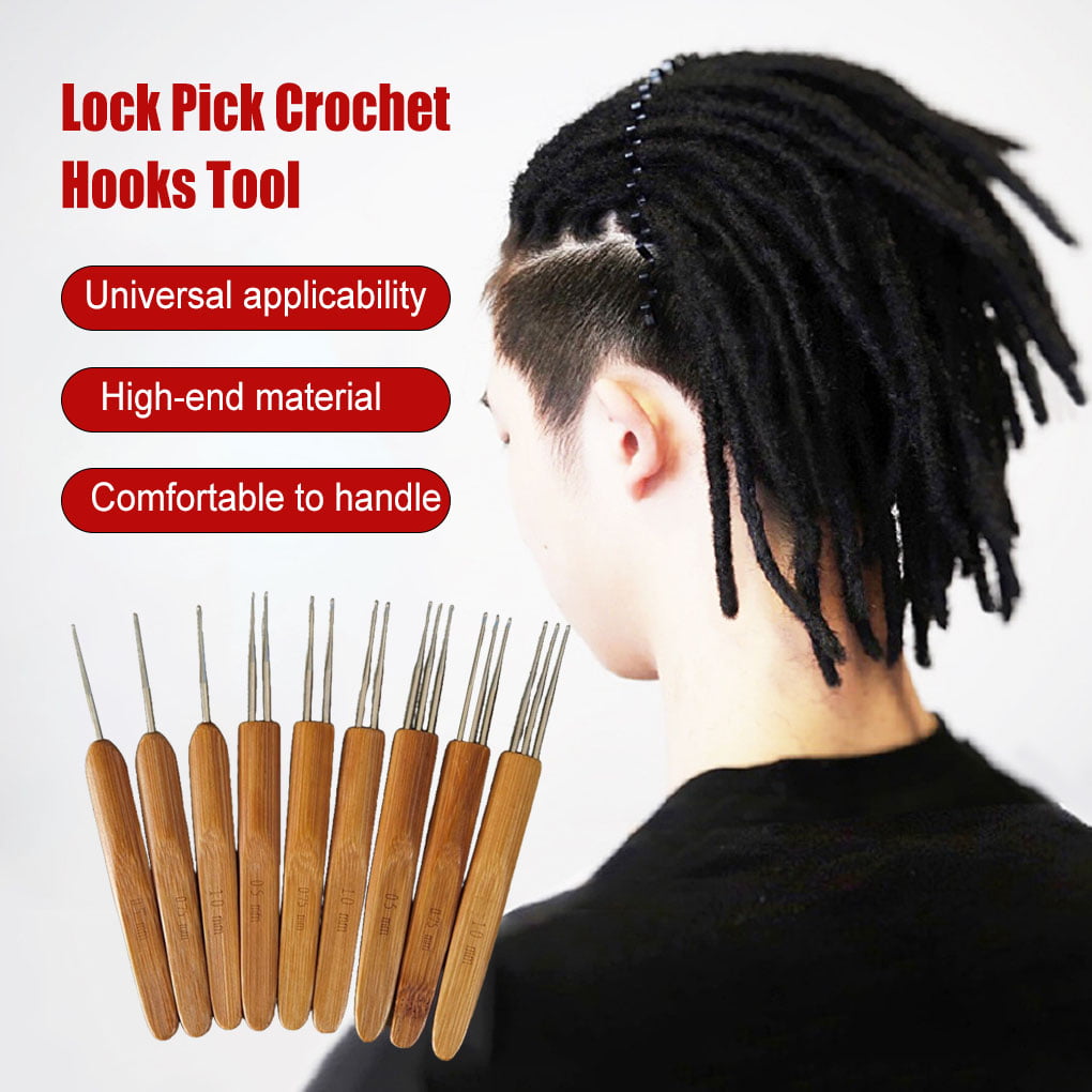 Hair Crochet Hook For Braids 9pcs Tool Set For Dreadlock Braiding Hair  Locking Tool With Ergonomic