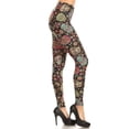 thumbnail image 2 of Creamy Soft Leggings Premium Women's Mandala Sugar Skull Extra Plus, High Rise, Stretchy, Comfortable, 3X-5X Leggings - by USA Fashion™, 2 of 4