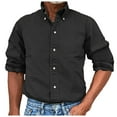 thumbnail image 3 of Mens Dress Shirts Long Sleeve Button Down Collared Business Casual Formal Work Shirts, 3 of 9
