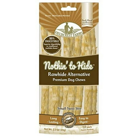 UPC: 0810002631702 | Fieldcrest Farms Nothin  to Hide Twist Stix Peanut Butter Flavored Dog Chew  65 Gram  Count of 10