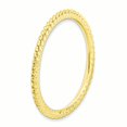 thumbnail image 3 of 925 Sterling Silver Gold Twisted Stackable Ring Fancy/, 3 of 8