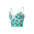 thumbnail image 2 of Yuemengxuan Women Lace Patchwork Camisole Sleeveless Deep V Neck Floral Butterfly Cami Tops, 2 of 8
