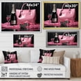 thumbnail image 4 of Designart "Pink Stylish Bag & Champagne I" Fashion Wall Decor, 4 of 5