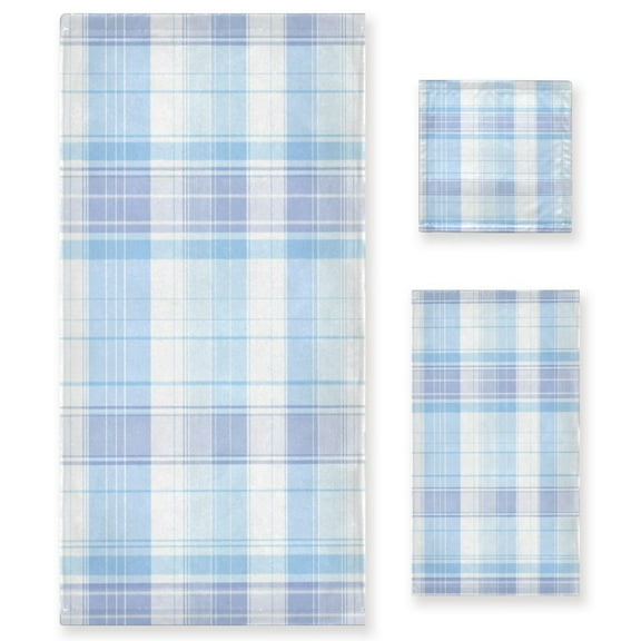 Three-Piece Towel Set Face Towel Towel Set Hand Towel Bath Towel Cotton Bath Towels Bath Towel Sets Hand Bath Towels Blue Stripe