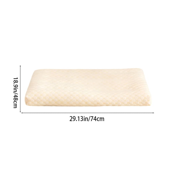 Almohada de fibra de soja para aliviar el dolor de cuello | Almohada de soporte cervical de perfil bajo | Transpirable y lavable a máquina | Almohada de cama de 48 x 74 cm para dormir de lado y b