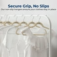 thumbnail image 3 of SereneLife 150 Pack Velvet Hangers - Non-Slip with 360 Swivel Hook - Ultra-Thin, Lightweight, Space-Saving, Felt Hangers for Shirts, Sweaters, Hoodies, Kids Clothes & Dresses, 3 of 7