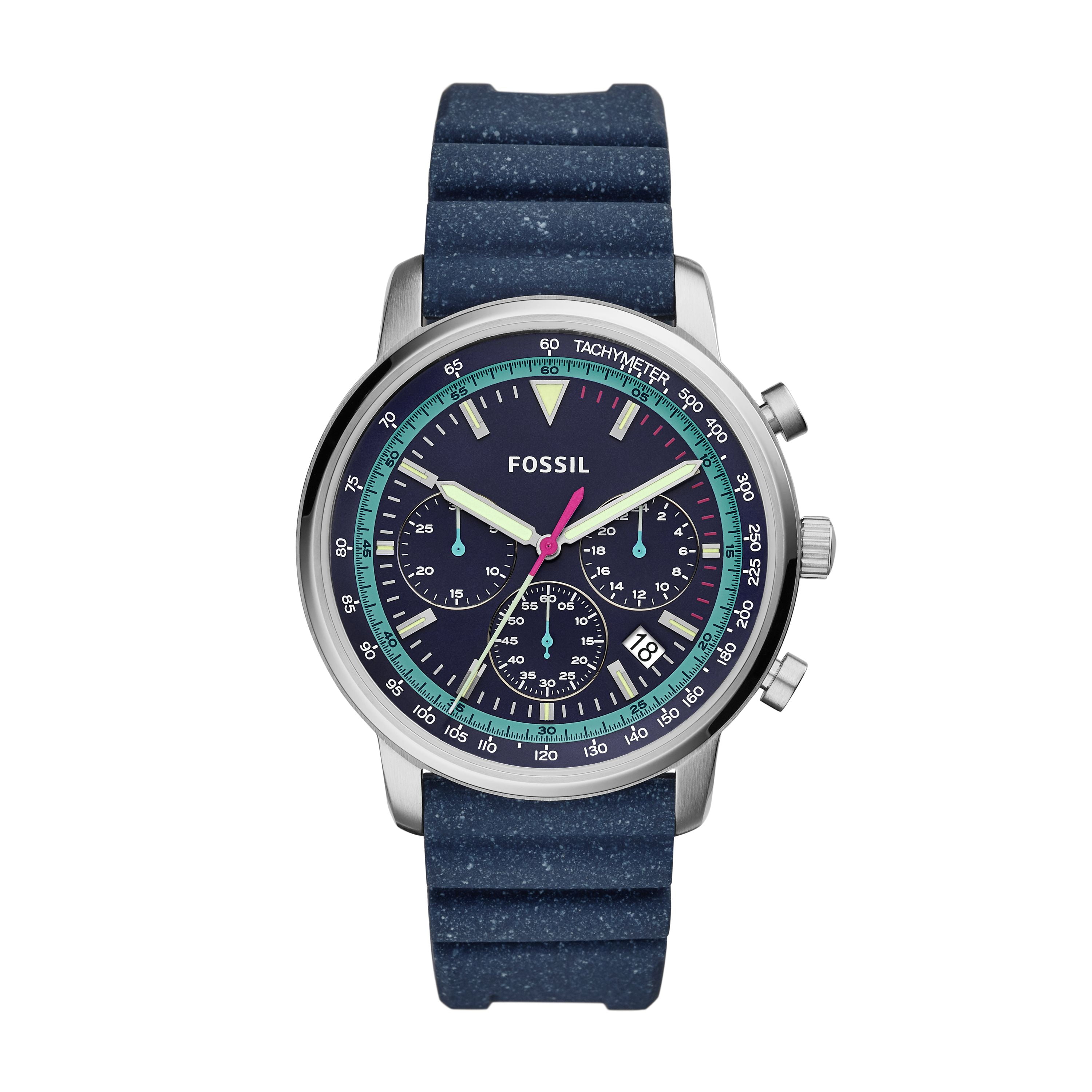 goodwin chronograph black silicone watch