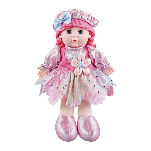 Linda muñeca de juguete para niña de 13 pulgadas con elegante vestido de noche para niños y niñas (rosa) Ndcxsfigh libre de BPA