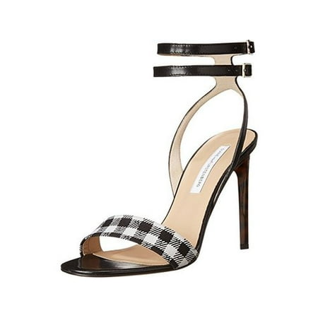 Diane von stenberg Womens Vera Open Toe Ankle Strap D-orsay, Black, Size 8.0