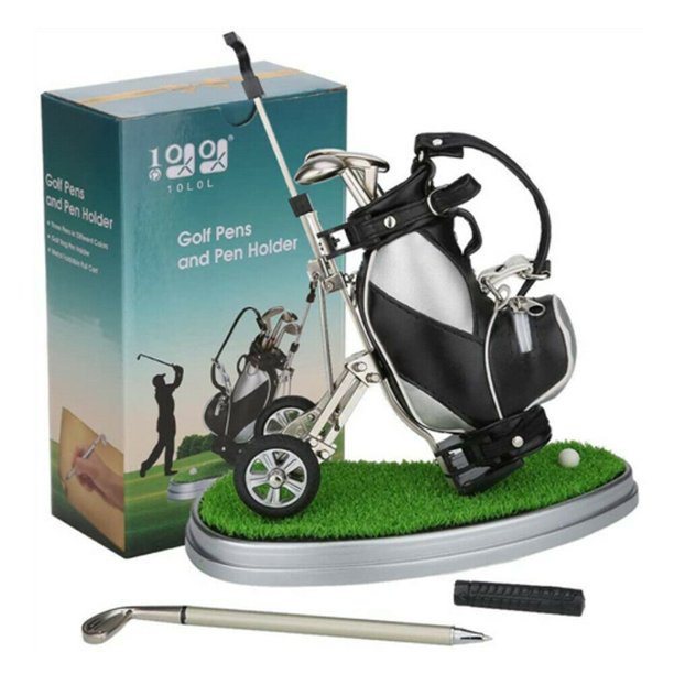 10L0L Golf Pen Holder with 3 Pieces Golf Club Pens, Golf Cart Desk