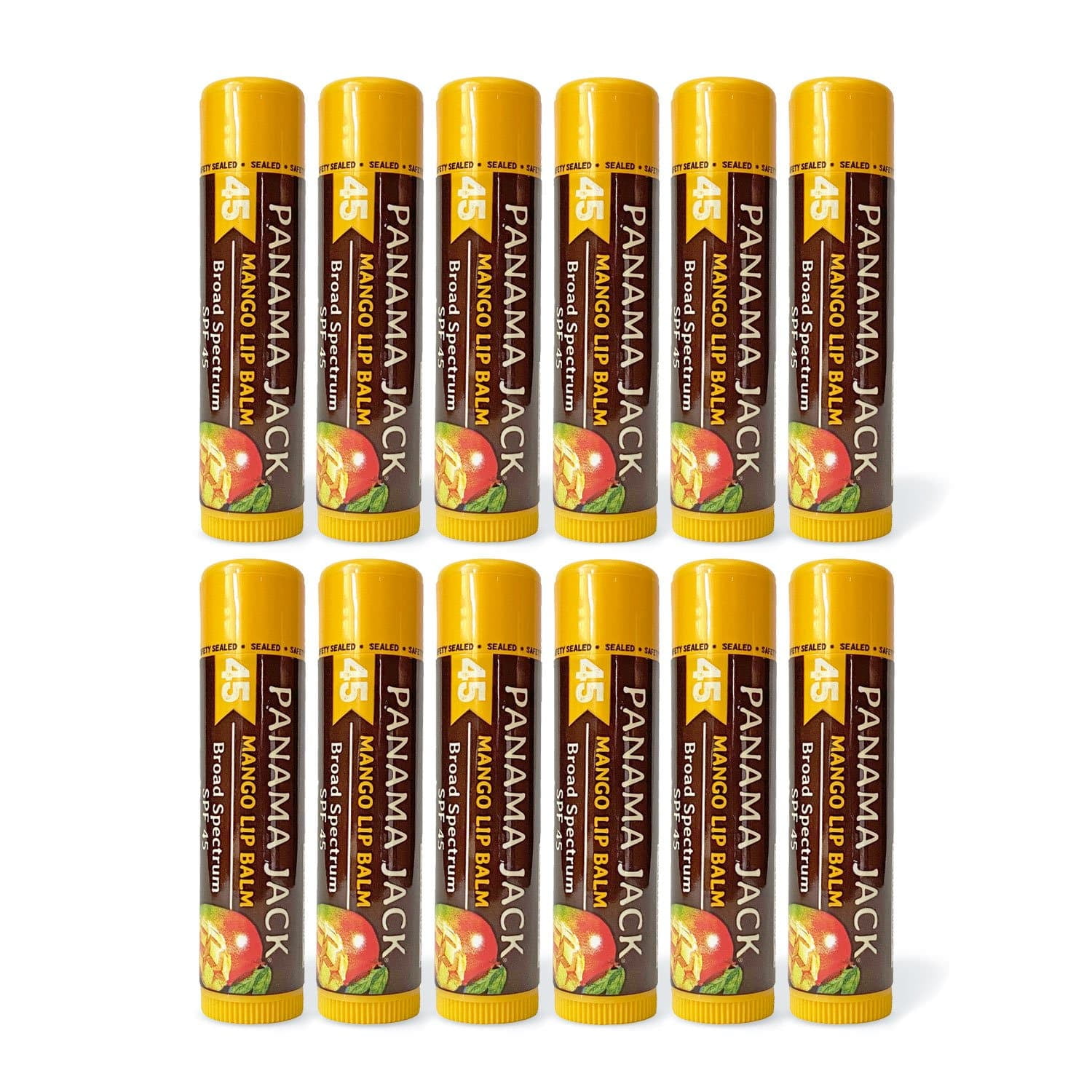 Panama Jack SPF 45 Lip - Broad UVA-UVB Sunscreen Protection, & Soothes Dry, Chapped Lips (Pack of 12, Mango) - Walmart.com