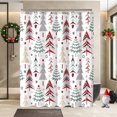thumbnail image 2 of Christmas Shower Curtain, Colorful Christmas Tree Shower Curtains for Bathroom, Red Green Winter Holiday Shower Curtain, Merry Christmas Xmas Pine Fabric Cloth Bath Decor Curtain, 72x72 Inch, 2 of 6