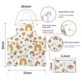 thumbnail image 7 of Red Mushroom Rainbow White Pattern Apron-Garden Aprons for Women with Pockets-Cotton Linen Waterproof Kitchen Cooking Gardening Aprons Adjustable for Kitchen,Cooking,BBQ and Salon 33x27 Inch, 7 of 7