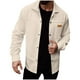 thumbnail image 1 of pstuiky camisa de manga larga para hombre, Chaqueta tipo cárdigan de manga larga con solapa y botones para hombre, color liso Tops de talla grande para hombre l, 1 of 4