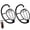 Black, variant on Hanging Wig Stands,Wig Hangers,2 Sets