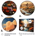 thumbnail image 3 of Designart "Oasis Blooms Native Desert Splendor II" Landscapes Framed Wall Art - Global Brown Desert Entryway Framed Wall Art Print, 3 of 6