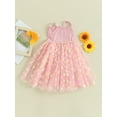 thumbnail image 3 of Musuos Baby Girls Summer Dress 9 12 18 24M 3 4T Daisy Print Mesh A-Line Princess Dress Toddler Girl Cute Clothes, 3 of 9