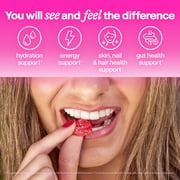 BelliWelli Daily Fiber Gummy Supplement with Probiotics, and Collagen - Watermelon 64 Count