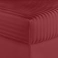 thumbnail image 4 of Home Sweet Home Dream LifeStyle Luxury Hotel Stripe 3-Piece 1200 Thread Count Burgundy Stripe 100% Egyptian Cotton Sateen Sheet Set, Twin XL – Deep pocket, 4 of 4