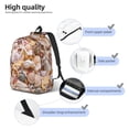 thumbnail image 5 of Balery Colorful Seashells Vintage Canvas Backpack for Men and Women - Large Capacity, Durable Travel Laptop Bag for School, Work, Hiking, and Outdoor Activities, 5 of 7