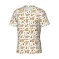 thumbnail image 5 of Vsdgher Squirrel And Mushroom Print Men's Dry Fit Mesh Athletic Shirts Moisture Wicking Tennis T-Shirt Tops, 5 of 9