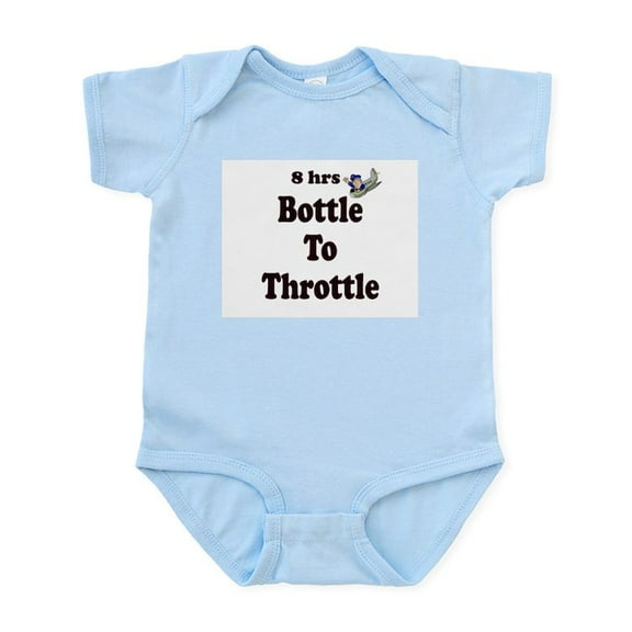 CafePress - 8Hrs Bottle To Throttle Infant Bodysuit - Baby Light Bodysuit, Size Newborn - 24 Months