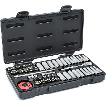 

GEARWRENCH 1/4 Drive Standard & Deep SAE/Metric Mechanics Tool Set 51 Pc. 6 Point - 80300