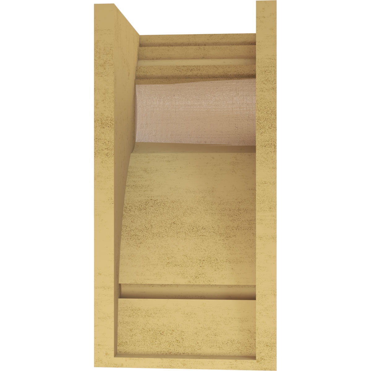 9"W x 9"D x 18"H Wide Mayflower Rough Cedar Woodgrain TimberThane Corbel, Primed Tan