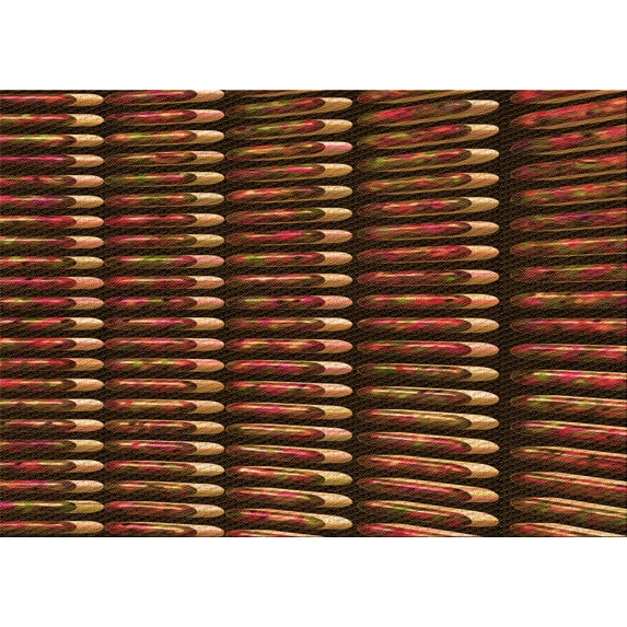Ahgly Company Indoor Rectangle Patterned Red Fox Red Area Rugs, 6' x 9'