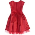 thumbnail image 2 of Big Girls' Cap Sleeve Pleated Mesh Layer Christmas Party Flower Girl Dress Champagne 12 (S71K1), 2 of 3