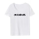 thumbnail image 4 of Camiseta de mujer Tops de verano Trajes Ropa Camiseta de cuello redondo para caminar Playa Trabajo M, 4 of 8