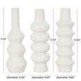 thumbnail image 3 of DecMode 4"W, 11"H Abstract Bubble Inspired White Ceramic Vase with Varying Shapes, Set of 3, 3 of 11