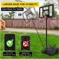 thumbnail image 2 of Luku Basketball Hoop, Adjustable Outdoor Basketball Hoop, 4-10FT Portable Basketball Goal System with Enlarged Base and PC Backboard for Adult in Backyard/Driveway, 2 of 8