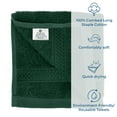 thumbnail image 3 of Dan River Washcloth for Face 12 pack Soft Absorbent and Quick Drying Durable Cotton Face Towel - Hunter Green, 3 of 8