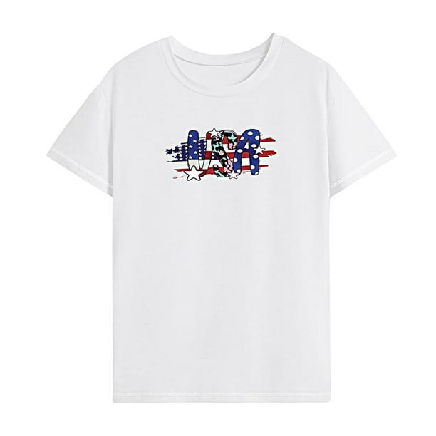 Camiseta de verano con cuello redondo para mujer, camiseta clásica de moda con cuello redondo para viajes de senderismo SG