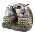 Rustic Western Wagon Wheel Ropes Longhorn Cow Skull Salt Pepper Shakers ...