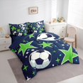 thumbnail image 3 of jejeloiu Soccer Game 7-Piece Bedding Comforter Set,Teens Football Sport King Bedding Sets For Boys Girls Reversible, 3 of 8