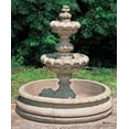 thumbnail image 2 of Solid Rock Stoneworks 2 Tier Ribbed Basin Fountain - 52" Tall - Desert Sand Brown, 2 of 4